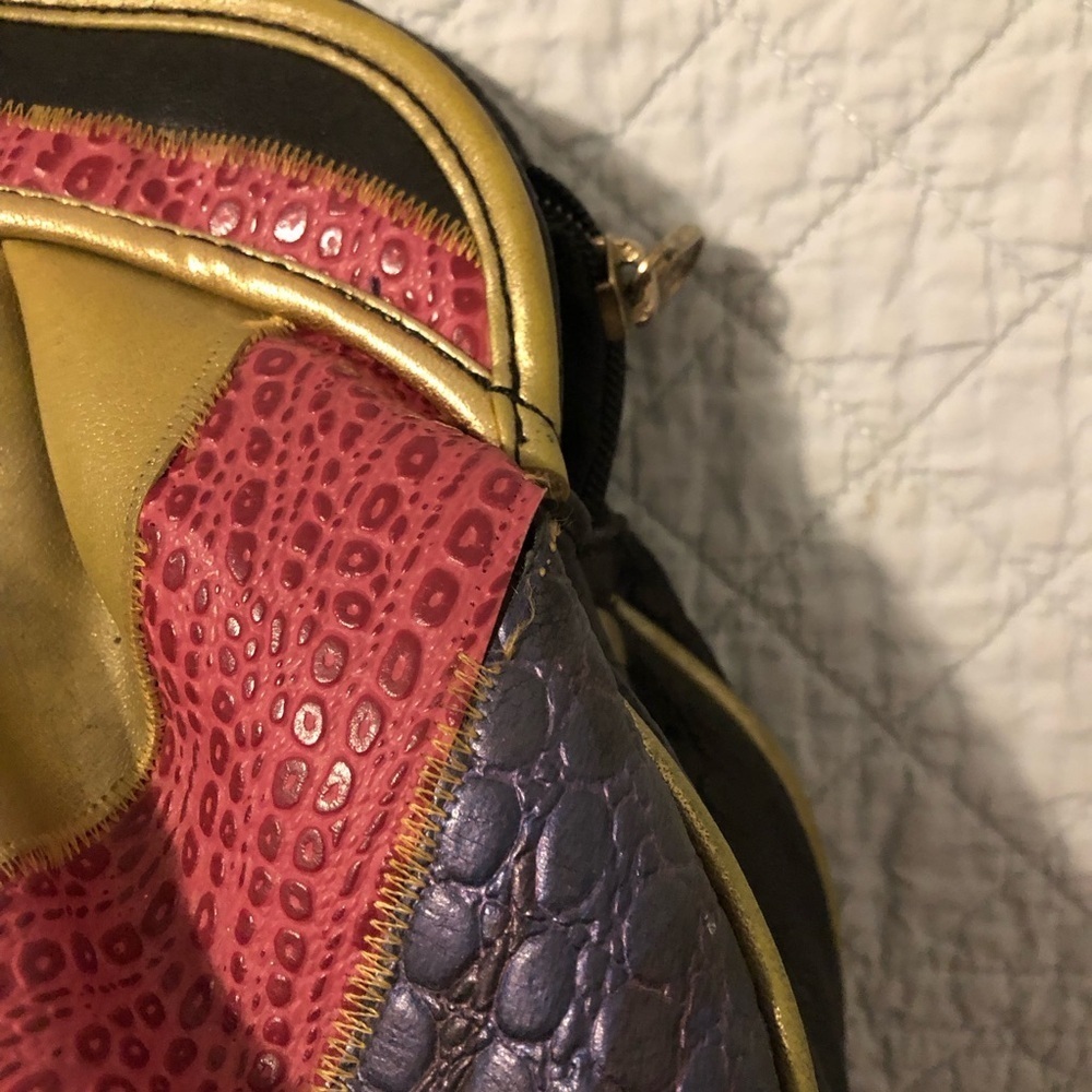 Vintage 80’s Nas patchwork purse bag satchel. - Picture 10 of 13